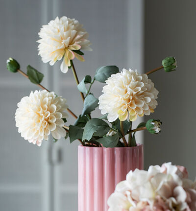 Kunstig hvit dahlia 49 cm Kunstig hvit dahlia 49 cm